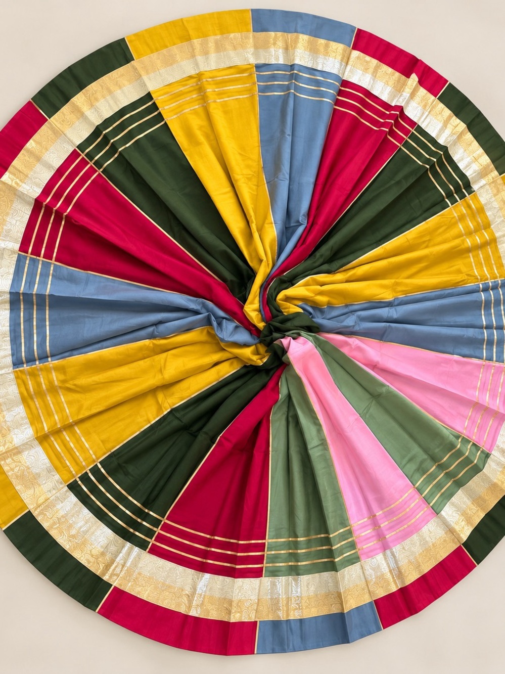 Multicolor full flair lahenga / ghaghra